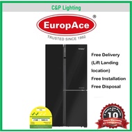 EuropAce Premium 3 Door Side by Side 639L Fridge ER 9552W