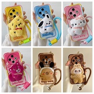 Casing Tecno Spark 30C 4G Casing Compatible with Hand pasted Cute plush doll Soft Phone Casing BB-MR