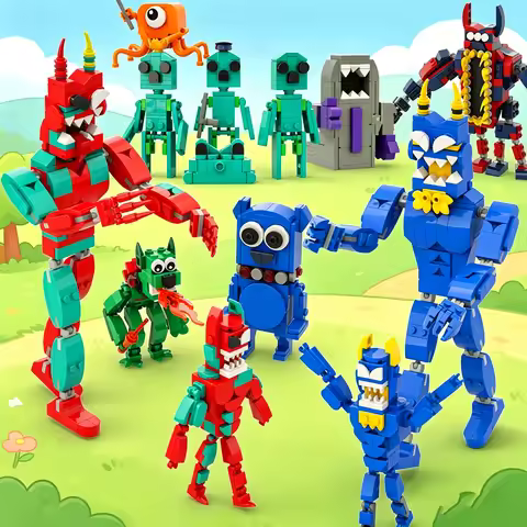 Monster Garden Banban Building Blocks Set Multi-Creature Imaginative Play DIY Bricks, Collectible Xm