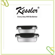 KESSLER - Tupperware Airtight Kessler 304 Stainless Steel Foodlock Food Storage Box Refrigerator Organizer 不锈钢保温盒套组