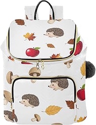 Cute Hedgehogs Woman Backpack Purses, Medium Size Lightweight Backpack Women 15L