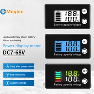 6133B DC7-68V Battery Capacity Indicator 2-Wire Voltmeter with LCD Display for Lithium Battery&Lead-