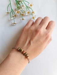 舒俱徠石手鍊, 925純銀, 獅子座誕生石, 射手座水晶, 綠龍