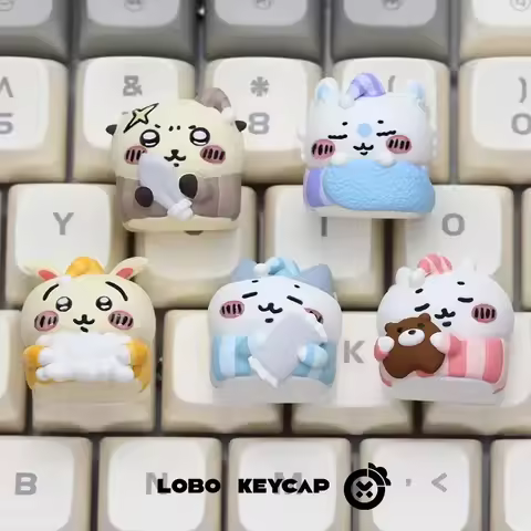 Kawaii Cute Chikawa Keycap Anime Hachiware Personalized Resin Cartoon Girl Usagis Art MX Switch Keyc