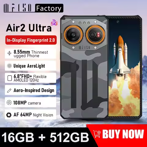IIIF150 Air2 Ultra Rugged Phone 65W Fast Charge 16GB+512GB 108MP Telephone Portable 6.8'' Flexible A