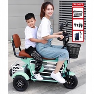 Foldable Mini Ebike Electric Scooter Basikal Tricycle Scooter Bike with 3 Wheels motorsikal Elderly 