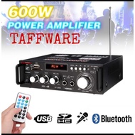 TAFFware Amplifier Bluetooth MP3 Karaoke Home Theater FM Radio 600W
