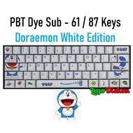 KEYCAPS PBT DYE SUB - DORAEMON White Edition 61 87 Keycaps Set