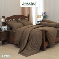 Jessica Cotton mix สีพื้น Brown สีน้ำตาลเข้ม ชุดเครื่องนอน ผ้าปูที่นอน ผ้าห่มนวม เจสสิก้า สีพื้นเรียบง่ายดูดี As the Picture One