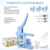 1 Set Button Badge Maker Machine 25mm+32mm+58mm 3 Molds DIY Badge Pin Maker Machine Kit With 300pcs 