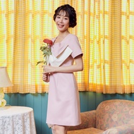 Friday attire เดรสแขนสั้นแต่งโบว์ (FD-009)