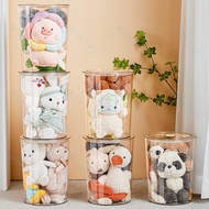 Doll Storage Stool Plush Doll Storage Bucket Doll Storage Basket Doll Children's Toy Transparent Pla