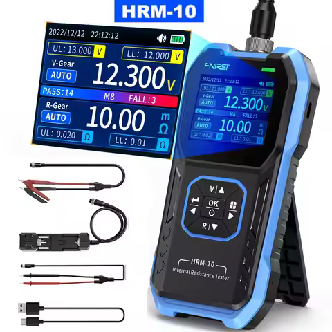 FNIRSI HRM-10 Voltage Internal Resistance Battery Tester,VoltMeter,Car Battery Tester,AAA AA Battery