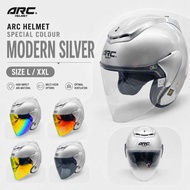 MODERN SILVER Helmet ARC RITZ Special Color Visor Metallic Accessories Motor 368G Z15GT EX5 RXZ RS R