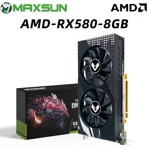 MAXSUN Full NEW RX580 8GB 2048SP Graphics Cards DDR5 GPU rx 580 8GB PC Gaming placa de video Desktop