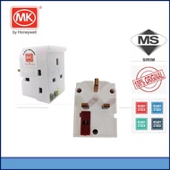 MK 3 way 13amp Adaptor Socket 692 WHI (Sirim)