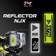 [2PCS] NJX Reflector Sticker Yellow Silver Spare Parts Aluminium Top Box 3M Sticker REFLECTIVE Cahay