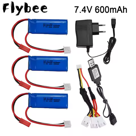 7.4V 600mAh Lipo Battery for WLtoys K969 K979 K989 K999 P929 P939 RC Car spare Parts 7.4 V 600 mAh B