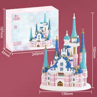 ZHBO Mainan Anak Perempuan Brick Nano Block Lego istana disney Model Susun Edukasi Mainan 6/7/8 tahu