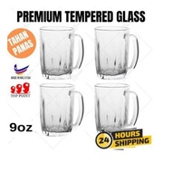 TOP POINT 9oz  Tempered Glass Mug Cawan Teh Tarik Mamak Kaca Terbaja Kopi Kopitiam Tea Coffee Restaurant Cup