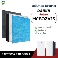 แผ่นกรองเครื่องฟอกอากาศ Daikin MC80ZV1S ไส้กรอง HEPA BAFT501A กรองกลิ่น BAD504A