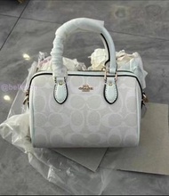 ✨✨ Brand new Coach Rowan mini Boston bucket bag, available in shoulder/crossbody style, glacier whit