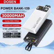 DOSEN High Quality PowerBank 2 Cables Super Fast Charge USB Type C PD Qucik 3.0 (30000mAh/20000mAh/6