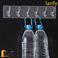 LANFY Storage Rack PVC Practical for Bathroom,Kitchen Autohesion Traceless Clothes Hanger