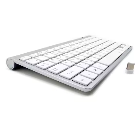 Russian Spanish French Arabic Hebrew Keyboard 2.4G Wireless Ultra-Thin Mute Keyboard for Mac Win XP 