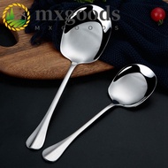 MXGOODS Buffet Serving Spoon Rice Large Kitchen Supplies Restaurant Stainless Steel Dinner Dish Publ