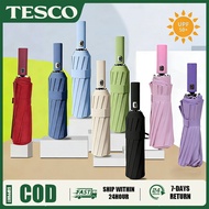TESCO Umbrella Full-Automatic 24-Ribs Dual-Purpose Umbrella Large Folding Umbrella