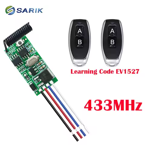 433Mhz DC 12V Motor Drive Forwards and Reverse Controller Module Switch RF Wireless Controllers Remo