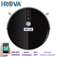 *NEW MODEL* IROVA C30B Auto Charging WiFi Robot Vacuum Cleaner W/ Microfiber Cloth Wet Mop