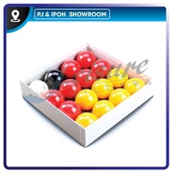 CM1 Standard Red & Yellow Pool Ball Set - 2 Inch With 1 7/8 Inch Cue Ball