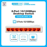 TOTOLINK S808 8-Port 10/ 100Mbps Desktop Switch Hub - Internet