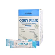 Biogreen O'Soy Plus Low Cane Sugar Organic Soymilk Powder Sachet Box (11 Pcs x 30g)