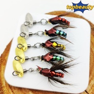 TOPBEAUTY 1/5PCS Bionic Fly Fishing Bait, Fly Fishing Lures Kit Fly Fishing Hook Trout Jigs, Flies T