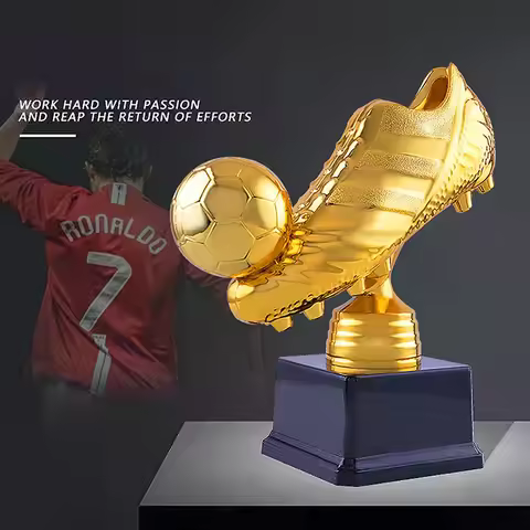 European Golden Shoe Football Soccer Award Trophy Best Shooter Shoe Boot Fans Souvenir Cup Gift Craf