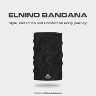Elnino Multipurpose Headwear Bandana Mask UPF 50+ Anti UV Outdoor Neckwear - Marble Black