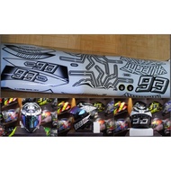 White Fullface Shoei X-14 helmet Decal