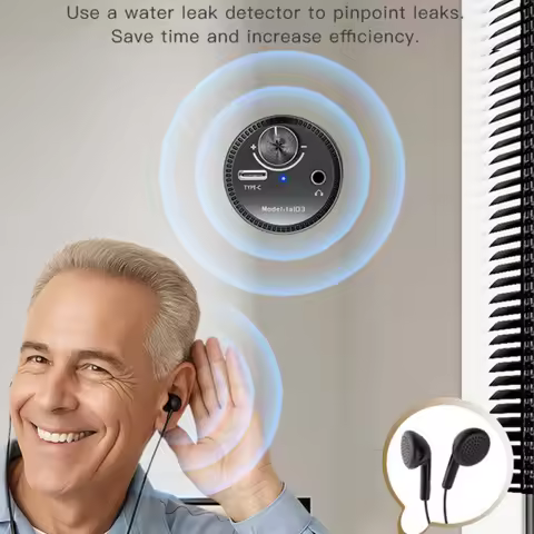 Type-C Water Leak Detector Water Pipe Tube Leakage Monitor Tester Kit for Various Of Construction Pi