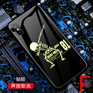 เคสโทรศัพท์แสง Led ใสสำหรับ IPhoneเคสโทรศัพท์มือถือเรืองแสงเท่ๆสำหรับ IPhone 12 13 Pro Max X XR XS M