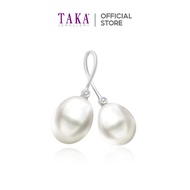 TAKA Jewellery Lustre Pearl Diamond Gold Pendant 9K Gold