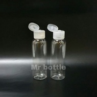 100ml Bottle+Natural Clear PET Fliptop Cap | 100ml Empty Refillable Perfume Gel Soap Container