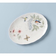 Lenox Butterfly Meadow Tray Flutter Eastern Bluebird 16" Oval Serving Platter