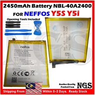 ORl NGS 2450mAh Battery NBL-40A2400 Fit For NEFFOS Y5s TP804A TP804C NEFFOS Y5i with Opening Tools