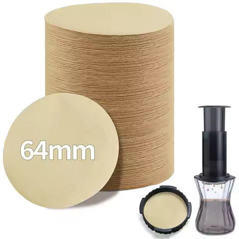 Unbeached Coffee Filters Papers Compatible with AeroPress Standard Portable Coffee Maker, Bialetti E