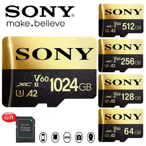 SONY Micro SD Card 1TB 512GB Class10 U3 Memory Card Micro SD 64GB 128GB 256GB SD/TF Flash Card on Fo