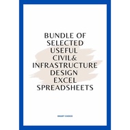 Bundle of Selected Useful Civil & Infrastructure Engineering Design Excel Spreadsheets
