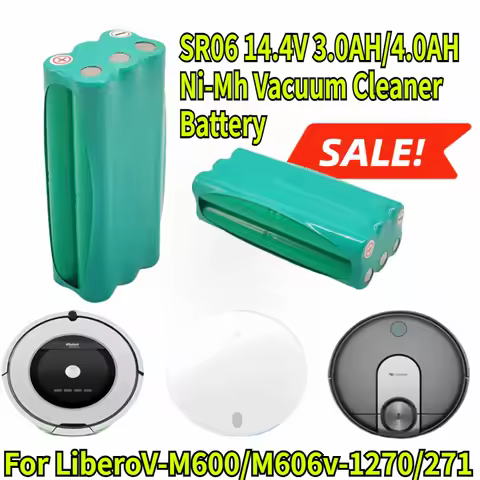 SR06 14.4V 3.0AH/4.0AH Ni-Mh Vacuum Cleaner Battery, Suitable for LiberoV-M600/M606v-1270/271